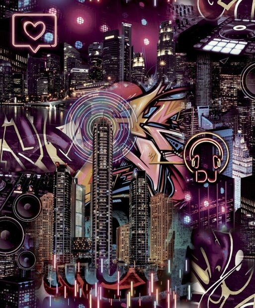 big city graffiti  gamer  vlies 1