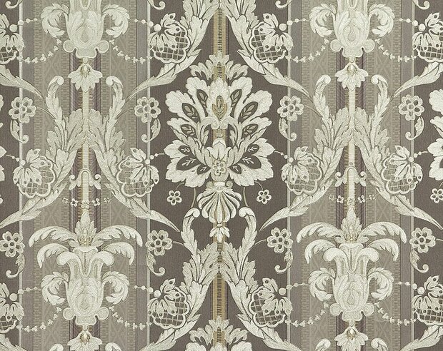 Eijffinger Westminster 320104 salon de hermitage glans vinyl bruin goud taupe11