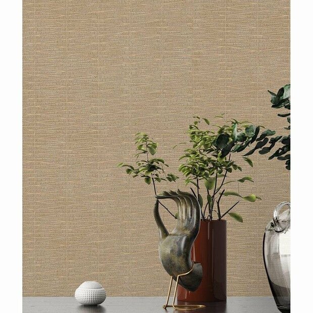 taupe goud grafisch  hotelchique  vinyl op vlies