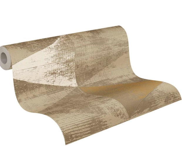 taupe goud grafisch  dubai  hotelchique  vinyl op vlies