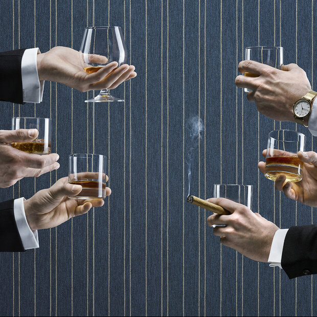 BN Wallcoverings Neo Royal by Marcel Wanders 218612  blauw licht blauwvinyl op vlies1