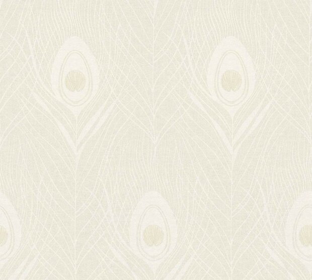 pauwen veren  - wit-zacht grijs hotel chique1