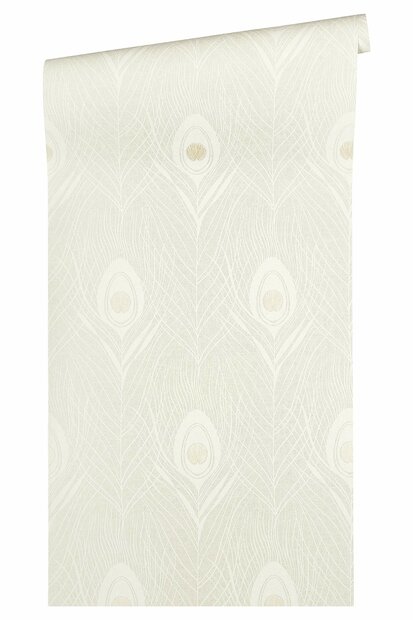 pauwen veren  - wit-zacht grijs hotel chique1