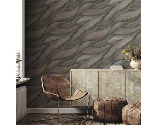 casual hotel chique grijs /taupe vinyl op vlies1