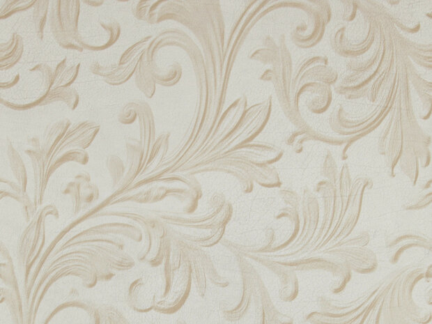 leather look vlies ornament creme taupe