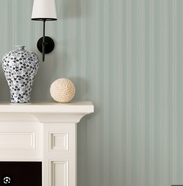 scandinavian vintage thin stripes metalic  vlies