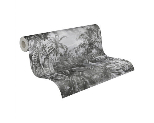 A.S. CR&Eacute;ATION Vliesbehang 38356-4 My Home. My Spa grey forrest