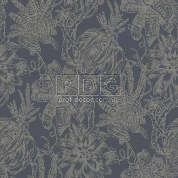 jungle zwart  goud luxe papier behang foto lijkt blauw maar is zwart