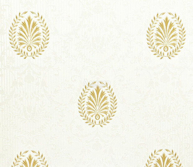 Eijffinger Westminster 320126 wit goud princess mathilde bonaparte glans vinyl empire11