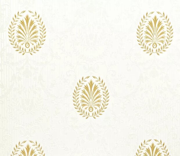 Eijffinger Westminster 320126 wit goud princess mathilde bonaparte glans vinyl empire11