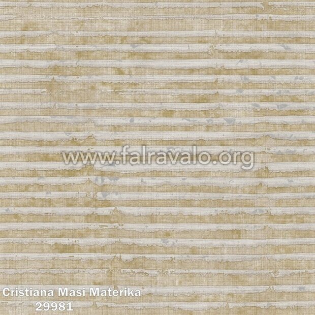 Vinyl op vlies behang 29984 Materika Cristiana Masi taupe beige distressed linnen 