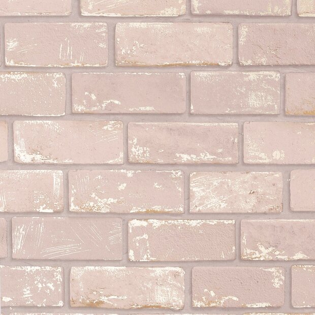 metallic brick rose gold