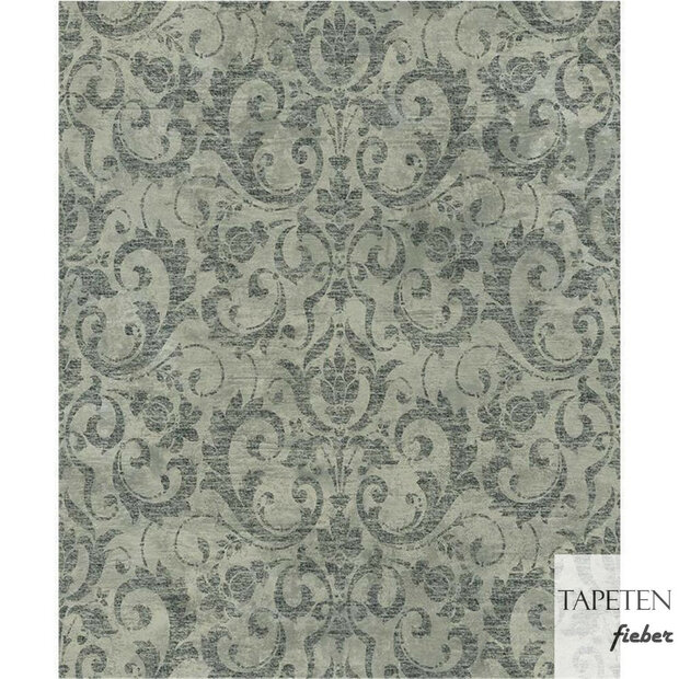 green  damask  vinyl op vlies ecodeco11