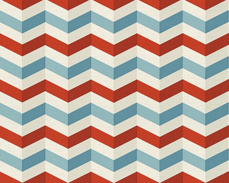 retro waves scandinavian    vinyl op vlies behang