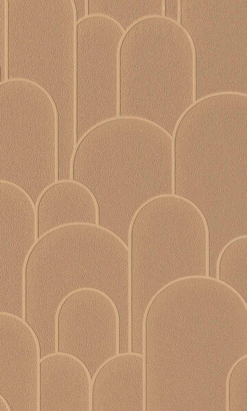 Art Deco mokka geometrische relief vinyl op vlies