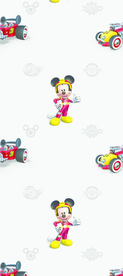 AG Design Disney behang WPD 9771 Mickey Mouse Roadster Grey