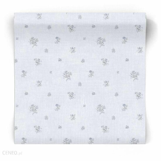 jardin chic vlies petit fleur soft grijs blauw  vlies