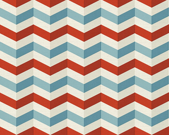 retro waves scandinavian    vinyl op vlies behang