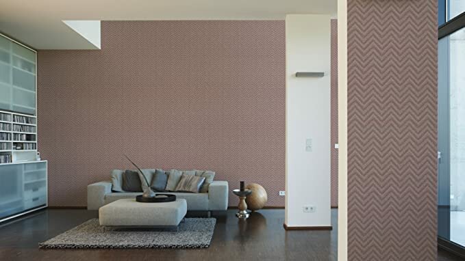 Niavaran Palace l'Impératrice Soraya Esfandiary-Bakhtiary  persian red  vinyl op vlies behang met zilver diamond dust glitter