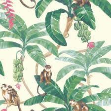 monkey jungle paradise vinyl op vlies