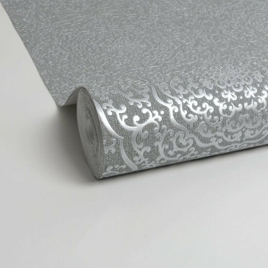 Prinses Fawzia van Egypte  Ras Al-Teen palace zilver op zilver mandala  met diamond dust glitter luxe vlies 
