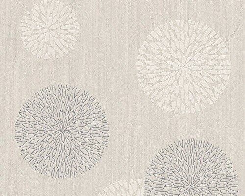 A.S. CR&Eacute;ATION Vliesbehang 93791-2 Casual Living cirkels beige