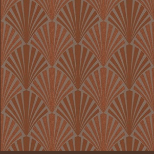 ART DECO MANSION koper met diamond dust  vinyl op vlies