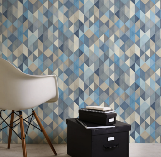 ART DECO MANSION  soft waveskoper met diamond dust  vinyl op vlies