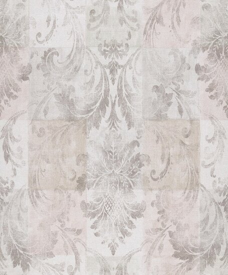 Vlies behang  taupe goud croco vlies