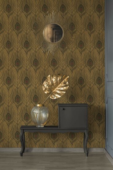 AS Creation Mata Hari 38009-4 - 380094 - Zwart / Goud hotel chique